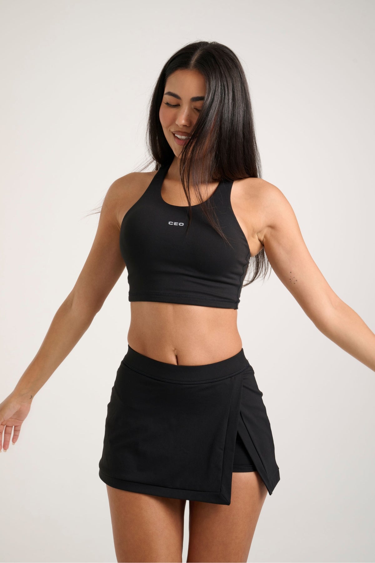 Black Essentials Active Skort