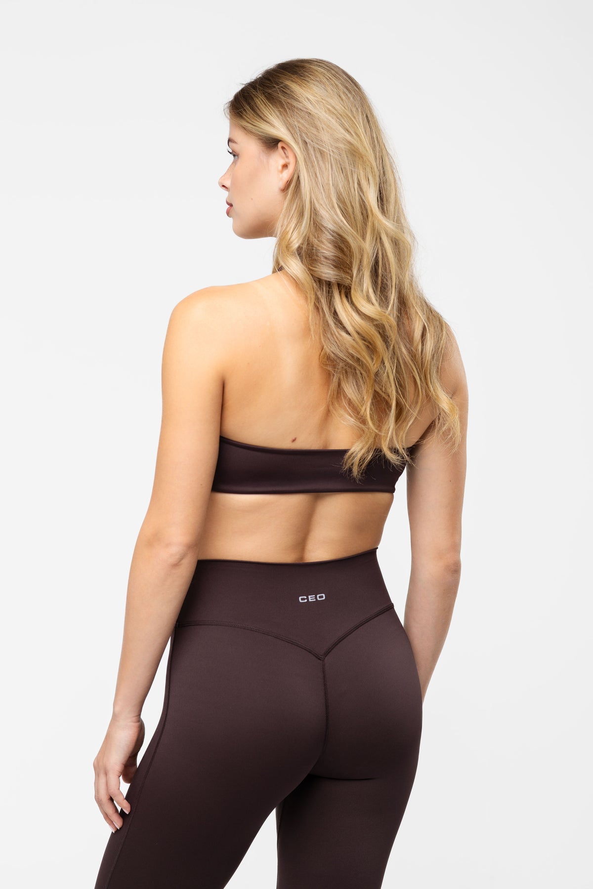 Brown Halter Sports Bra