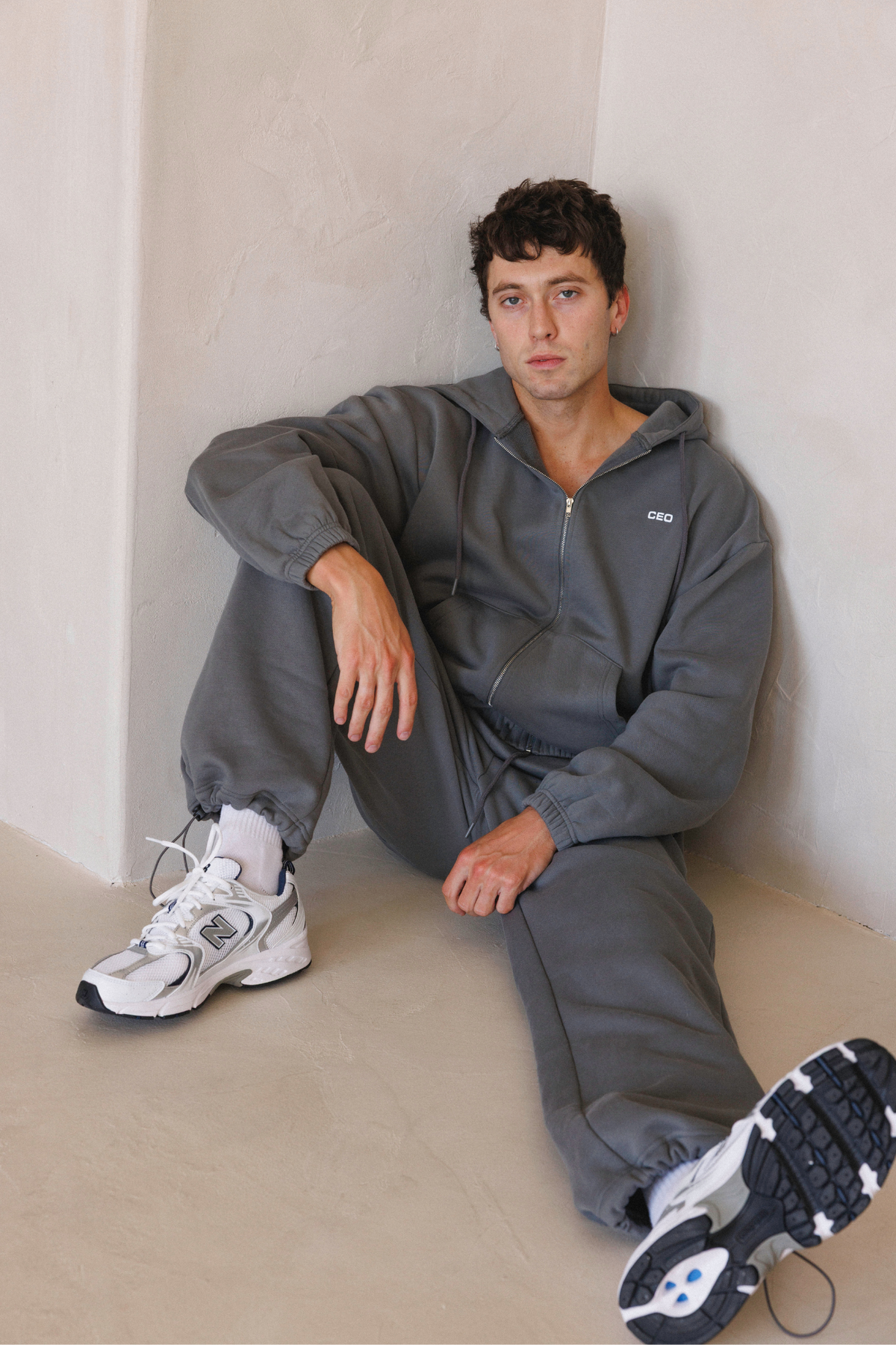 Charcoal Zip Hoodie