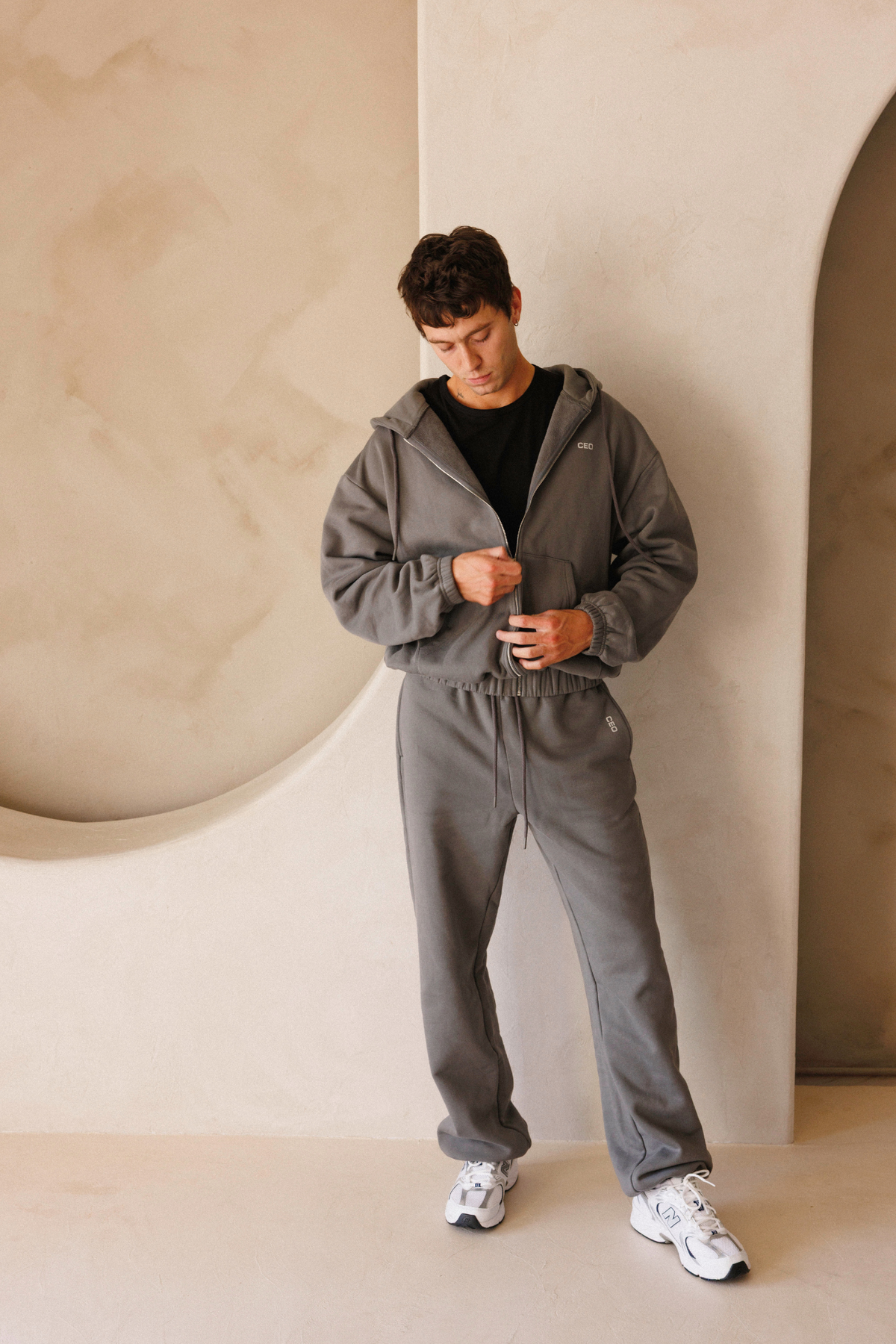Charcoal Zip Hoodie