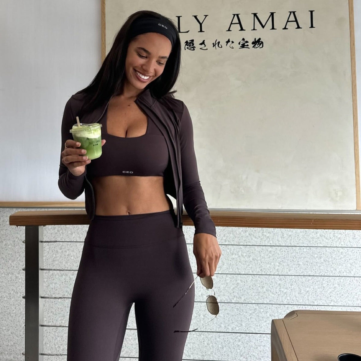 Brown Sculpt Zip Up Jacket