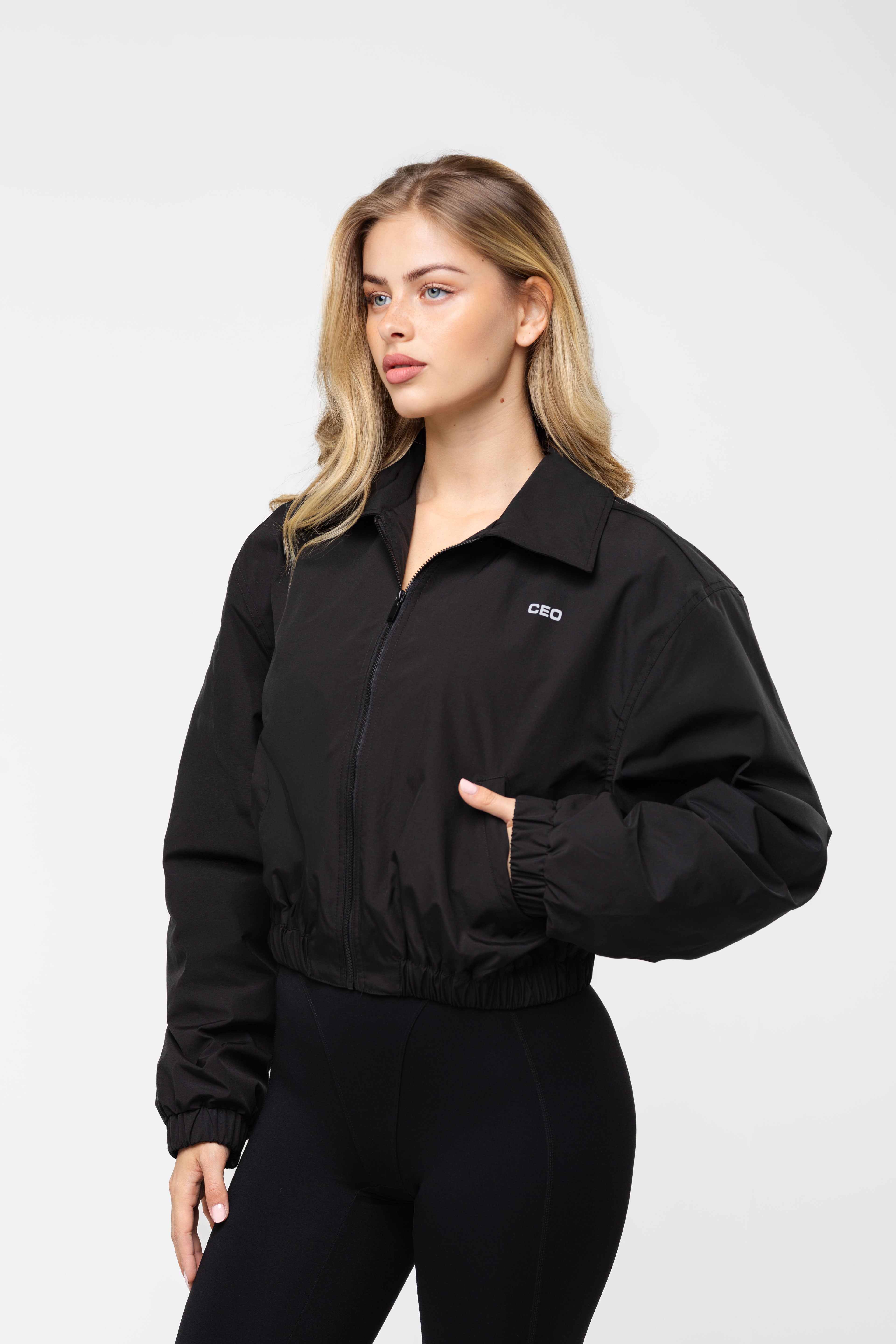 Black Essential Bomber Jacket - CEO Active