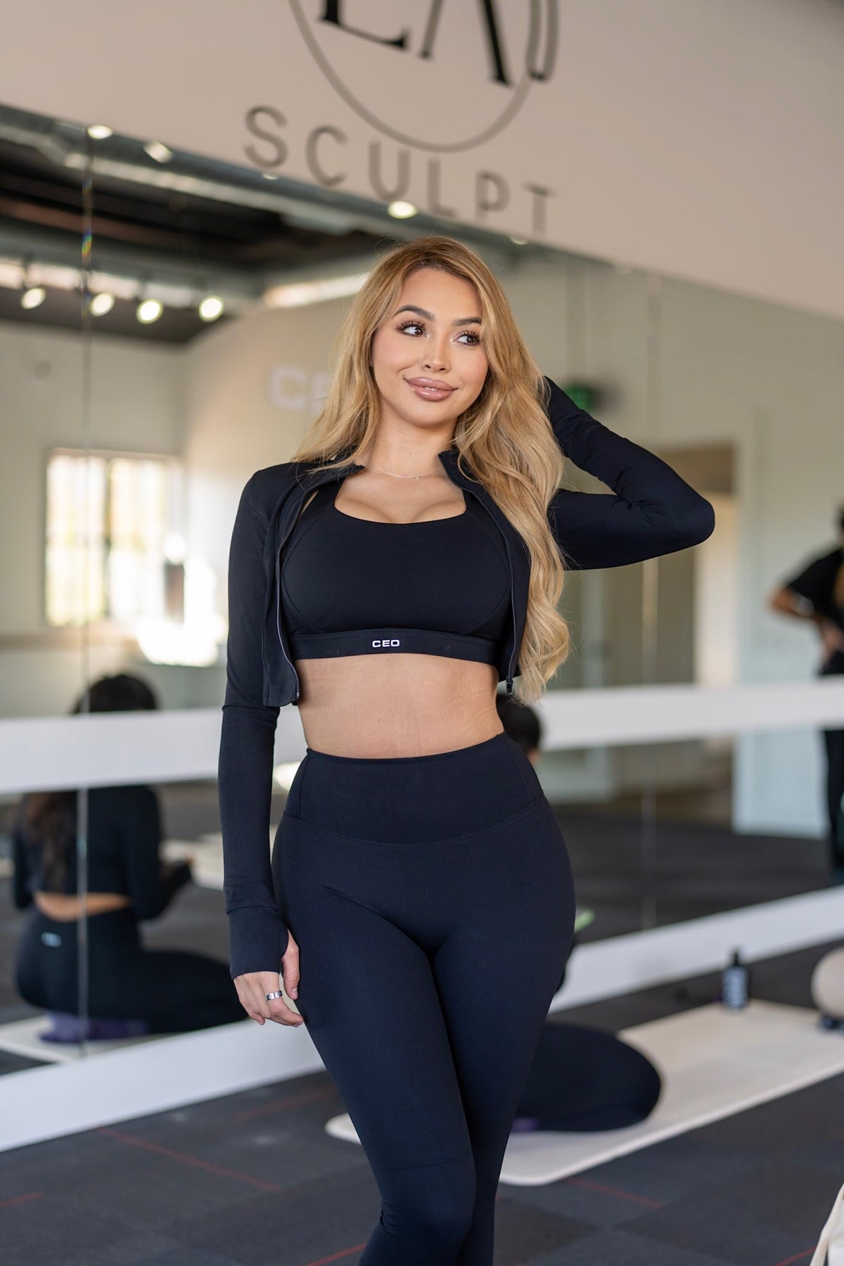 Black Sculpt Zip Jacket